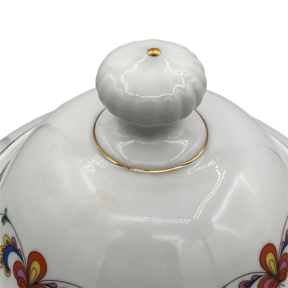 Porsgrund Porcelain Farmers Rose Tureen w/ Lid Norwegian Discontinued Mint Cond - Picture 6 of 10